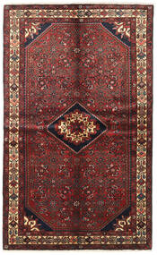  Hosseinabad Matto 140X232 Itämainen Käsinsolmittu Tummanpunainen/Tummanruskea (Villa, Persia/Iran)