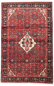  Hosseinabad Matto 105X165 Itämainen Käsinsolmittu Tummanpunainen/Tummanruskea (Villa, Persia/Iran)