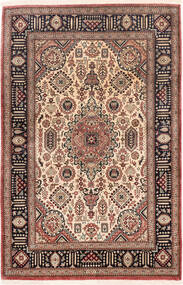  Ghom Silkki Matto 75X116 Itämainen Käsinsolmittu Tummanpunainen/Tummanruskea (Silkki, Persia/Iran)