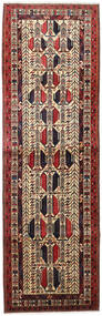  Afshar Matto 93X299 Itämainen Käsinsolmittu Käytävämatto Tummanpunainen/Tummanruskea (Villa, Persia/Iran)
