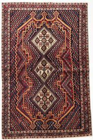 Afshar Shahre Babak Matto 148X235 Itämainen Käsinsolmittu Tummanpunainen/Tummanruskea (Villa, Persia/Iran)