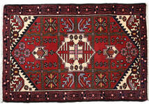  Hamadan Matto 82X120 Itämainen Käsinsolmittu Tummanpunainen/Tummanruskea (Villa, Persia/Iran)