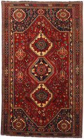  Shiraz Matto 175X290 Itämainen Käsinsolmittu Tummanpunainen/Tummanruskea (Villa, Persia/Iran)