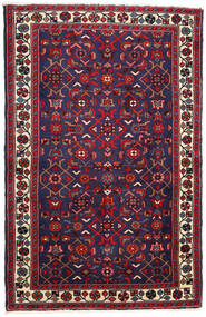  Hamadan Matto 77X120 Itämainen Käsinsolmittu Tummanvioletti/Tummanpunainen (Villa, Persia/Iran)