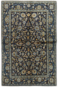  Keshan Matto 134X205 Itämainen Käsinsolmittu Tummansininen/Tummanharmaa (Villa, Persia/Iran)
