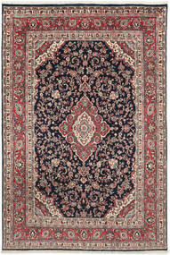  Sarough Matto 210X317 Itämainen Käsinsolmittu Musta/Tummanpunainen (Villa, Persia/Iran)