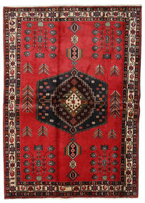  Afshar Matto 168X235 Itämainen Käsinsolmittu Tummanruskea/Punainen/Tummanpunainen (Villa, Persia/Iran)