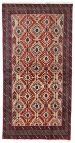  Beluch Matto 100X192 Itämainen Käsinsolmittu Tummanpunainen/Tummanruskea/Vaaleanruskea (Villa, Persia/Iran)