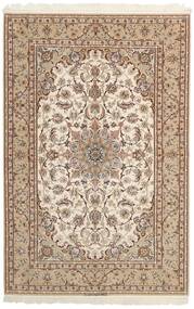  Isfahan Silkkiloimi Matto 158X237 Itämainen Käsinkudottu Vaaleanharmaa/Beige/Ruskea (Villa/Silkki, Persia/Iran)