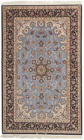  Isfahan Silkkiloimi Matto 155X248 Itämainen Käsinkudottu Vaaleanharmaa/Tummanruskea (Villa/Silkki, Persia/Iran)