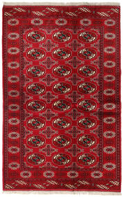 Turkaman Matto 131X202 Itämainen Käsinsolmittu Tummanpunainen/Punainen (Villa, Persia/Iran)