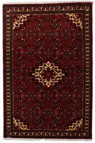  Hosseinabad Matto 102X155 Itämainen Käsinsolmittu Tummanruskea/Tummanpunainen (Villa, Persia/Iran)