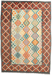 Kelim Afghan Old Style Matto 173X245 Itämainen Käsinkudottu Tummanharmaa/Beige (Villa, Afganistan)