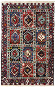  Yalameh Matto 82X128 Itämainen Käsinsolmittu Tummanpunainen/Tummanharmaa (Villa, Persia/Iran)