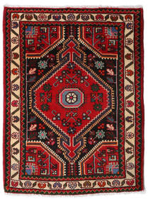  Hamadan Matto 67X89 Itämainen Käsinsolmittu Tummanruskea/Tummanpunainen (Villa, Persia/Iran)