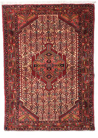  Asadabad Matto 108X147 Itämainen Käsinsolmittu Tummanpunainen/Tummanruskea (Villa, Persia/Iran)