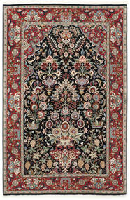  Ilam Sherkat Farsh Silkki Matto 105X155 Itämainen Käsinsolmittu Tummanpunainen/Vaaleanharmaa (Villa/Silkki, Persia/Iran)