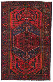  Hamadan Matto 130X201 Itämainen Käsinsolmittu Tummanpunainen/Tummanruskea (Villa, Persia/Iran)