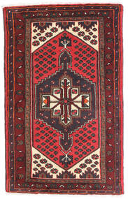  Hamadan Matto 82X130 Itämainen Käsinsolmittu Tummanruskea/Tummanpunainen (Villa, Persia/Iran)