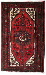  Hamadan Matto 80X125 Itämainen Käsinsolmittu Tummanruskea/Tummanpunainen (Villa, Persia/Iran)