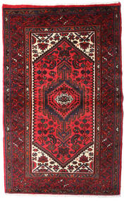  Hamadan Matto 95X155 Itämainen Käsinsolmittu Tummanpunainen/Musta (Villa, Persia/Iran)