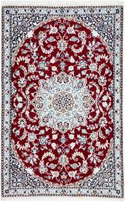  Persialainen Nain Fine 9La Matot Matto 89X139 Tummanpunainen/Vaaleanharmaa ( Persia/Iran)
