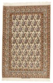  Isfahan Silkkiloimi Matto 111X166 Itämainen Käsinsolmittu Ruskea/Vaaleanruskea ( Persia/Iran)