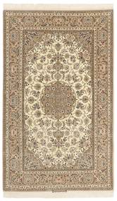  Isfahan Silkkiloimi Matto 130X213 Itämainen Käsinsolmittu Beige/Vaaleanruskea/Vaaleanharmaa (Villa/Silkki, Persia/Iran)