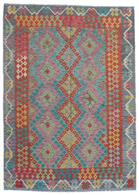  Kelim Afghan Old Style Matto 177X246 Itämainen Käsinkudottu Tummanharmaa/Vaaleanharmaa (Villa, Afganistan)