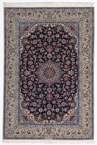  Isfahan Silkkiloimi Matto 160X235 Itämainen Käsinsolmittu Vaaleanharmaa/Tummanvioletti (Villa/Silkki, Persia/Iran)
