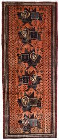  Afshar Matto 107X265 Itämainen Käsinsolmittu Käytävämatto Tummanruskea/Punainen (Villa, Persia/Iran)
