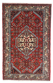  Asadabad Matto 78X123 Itämainen Käsinsolmittu Musta/Tummanpunainen (Villa, Persia/Iran)