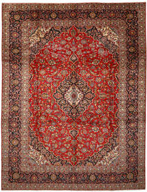  Keshan Matto 297X390 Itämainen Käsinsolmittu Tummanruskea/Tummanpunainen Isot (Villa, Persia/Iran)