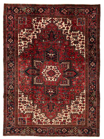  Heriz Matto 217X296 Itämainen Käsinsolmittu Tummanpunainen/Tummanruskea (Villa, Persia/Iran)