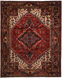  Heriz Matto 231X300 Itämainen Käsinsolmittu Tummanpunainen/Tummanruskea (Villa, Persia/Iran)
