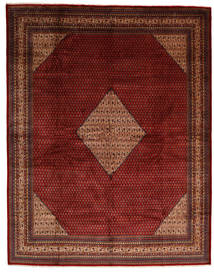  Sarough Mir Matto 302X387 Itämainen Käsinsolmittu Tummanpunainen/Tummanruskea Isot (Villa, Persia/Iran)