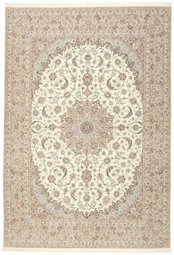 Isfahan Silkkiloimi Matto 255X366 Itämainen Käsinsolmittu Beige/Tummanbeige Isot (Villa/Silkki, Persia/Iran)