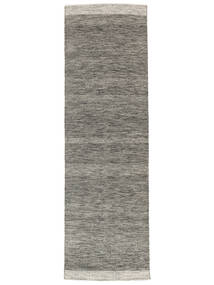  Serafina - Tummanharmaa Melange Matto 100X350 Moderni Käsinkudottu Käytävämatto Vaaleanharmaa (Villa, Intia)