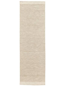  Serafina - Beige_Melange Matto 100X350 Moderni Käsinkudottu Käytävämatto Vaaleanharmaa (Villa, Intia)