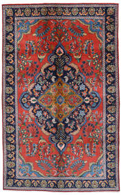  Sarough Matto 157X254 Itämainen Käsinsolmittu Tummanpunainen/Tummanharmaa (Villa, Persia/Iran)