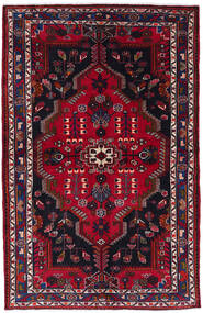  Nahavand Matto 130X201 Itämainen Käsinsolmittu Musta/Tummanpunainen (Villa, Persia/Iran)