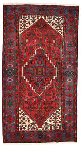  Hamadan Matto 127X229 Itämainen Käsinsolmittu Tummanpunainen/Musta (Villa, Persia/Iran)