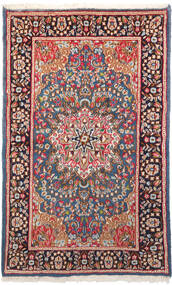  Kerman Matto 94X153 Itämainen Käsinsolmittu Tummanpunainen/Tummanharmaa (Villa, Persia/Iran)