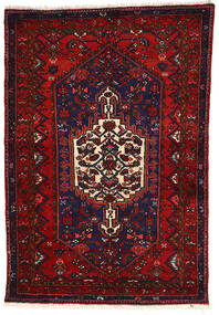  Zanjan Matto 130X191 Itämainen Käsinsolmittu Musta/Tummanpunainen (Villa, Persia/Iran)