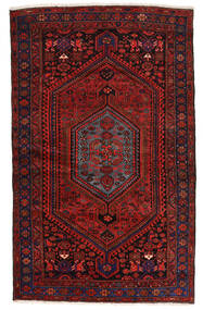  Zanjan Matto 139X224 Itämainen Käsinsolmittu Tummanpunainen (Villa, Persia/Iran)