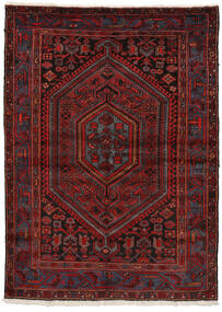  Zanjan Matto 150X207 Itämainen Käsinsolmittu Tummanpunainen/Tummanruskea (Villa, Persia/Iran)