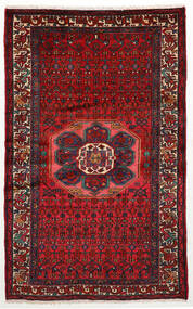  Hamadan Matto 130X208 Itämainen Käsinsolmittu Tummanpunainen/Musta (Villa, Persia/Iran)