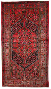  Zanjan Matto 130X244 Itämainen Käsinsolmittu Tummanpunainen/Tummanruskea (Villa, Persia/Iran)