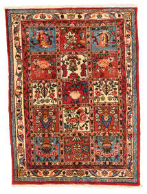  Bakhtiar Collectible Matto 106X140 Itämainen Käsinsolmittu Ruoste/Tummanpunainen (Villa, Persia/Iran)