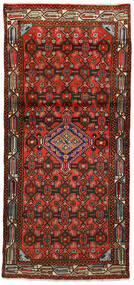  Hosseinabad Matto 85X185 Itämainen Käsinsolmittu Käytävämatto Tummanruskea/Tummanpunainen (Villa, Persia/Iran)